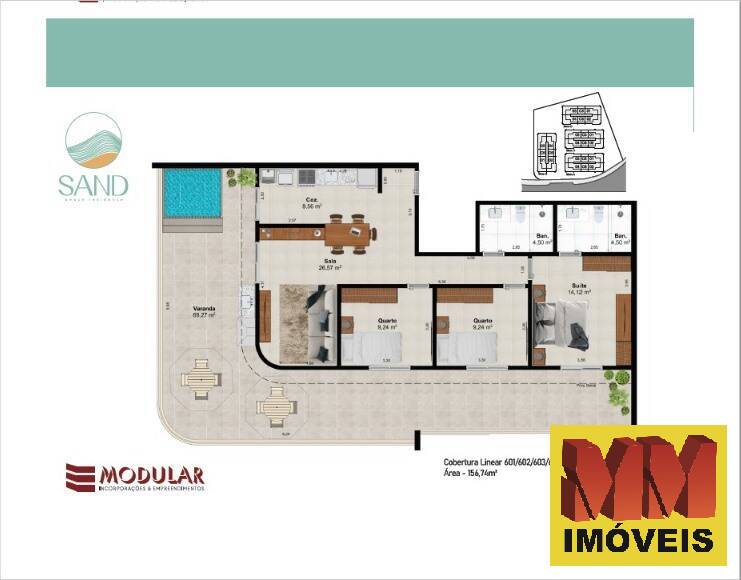 Apartamento à venda com 1 quarto, 65m² - Foto 21
