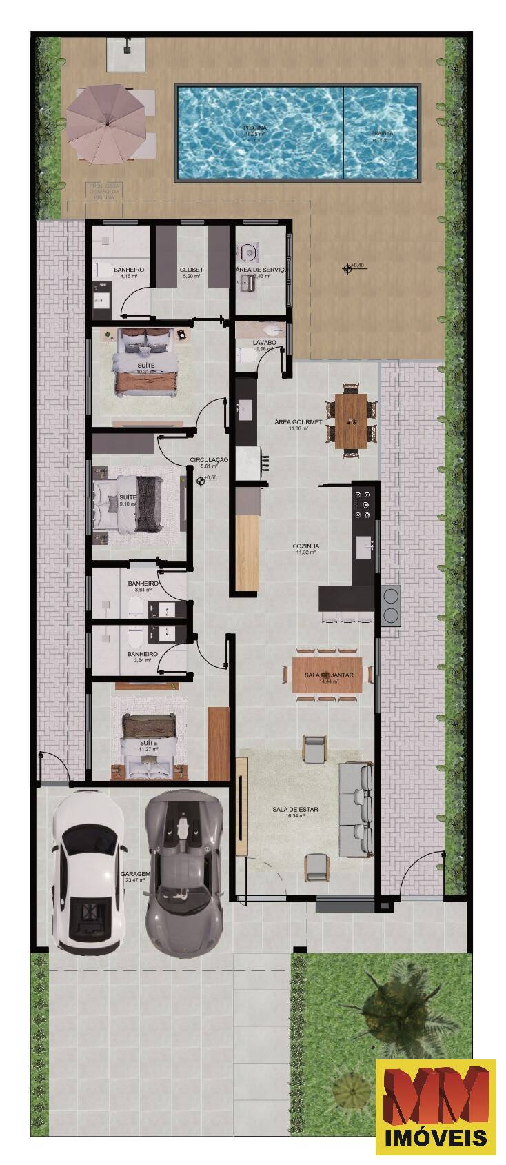 Casa de Condomínio, 3 quartos - Foto 4
