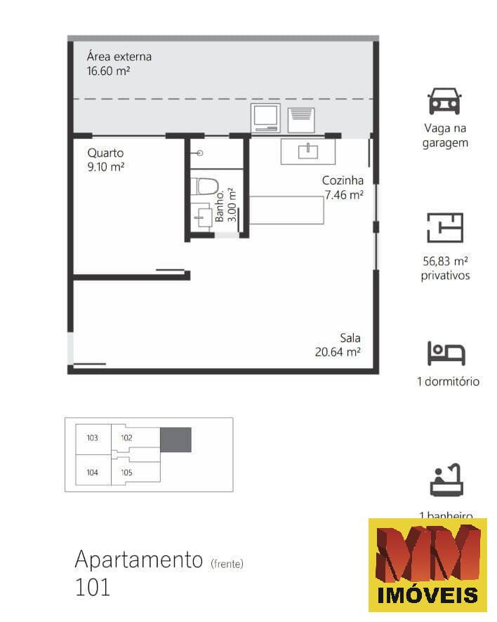 Casa de Condomínio, 1 quarto - Foto 16