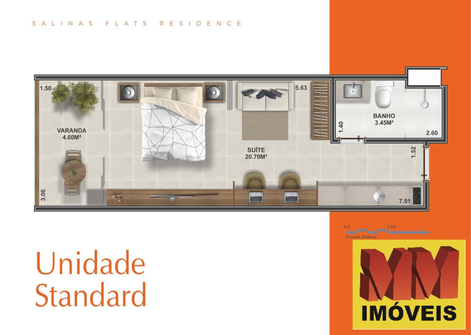 Flat/Apart Hotel, 1 quarto, 26 m² - Foto 26