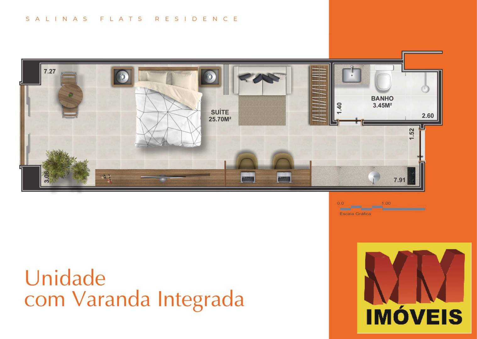 Flat/Apart Hotel, 1 quarto, 26 m² - Foto 28